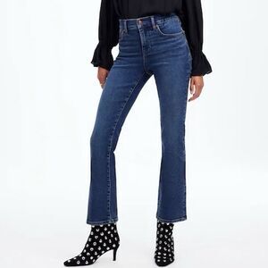 NWOT Madewell Women's Petite Kick Out Crop Jeans Blue Medium Wash 28P